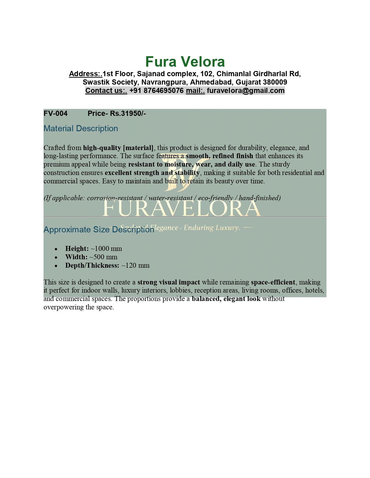 Jaisalmer Yellow Stone/ Marble Table (FV-004)